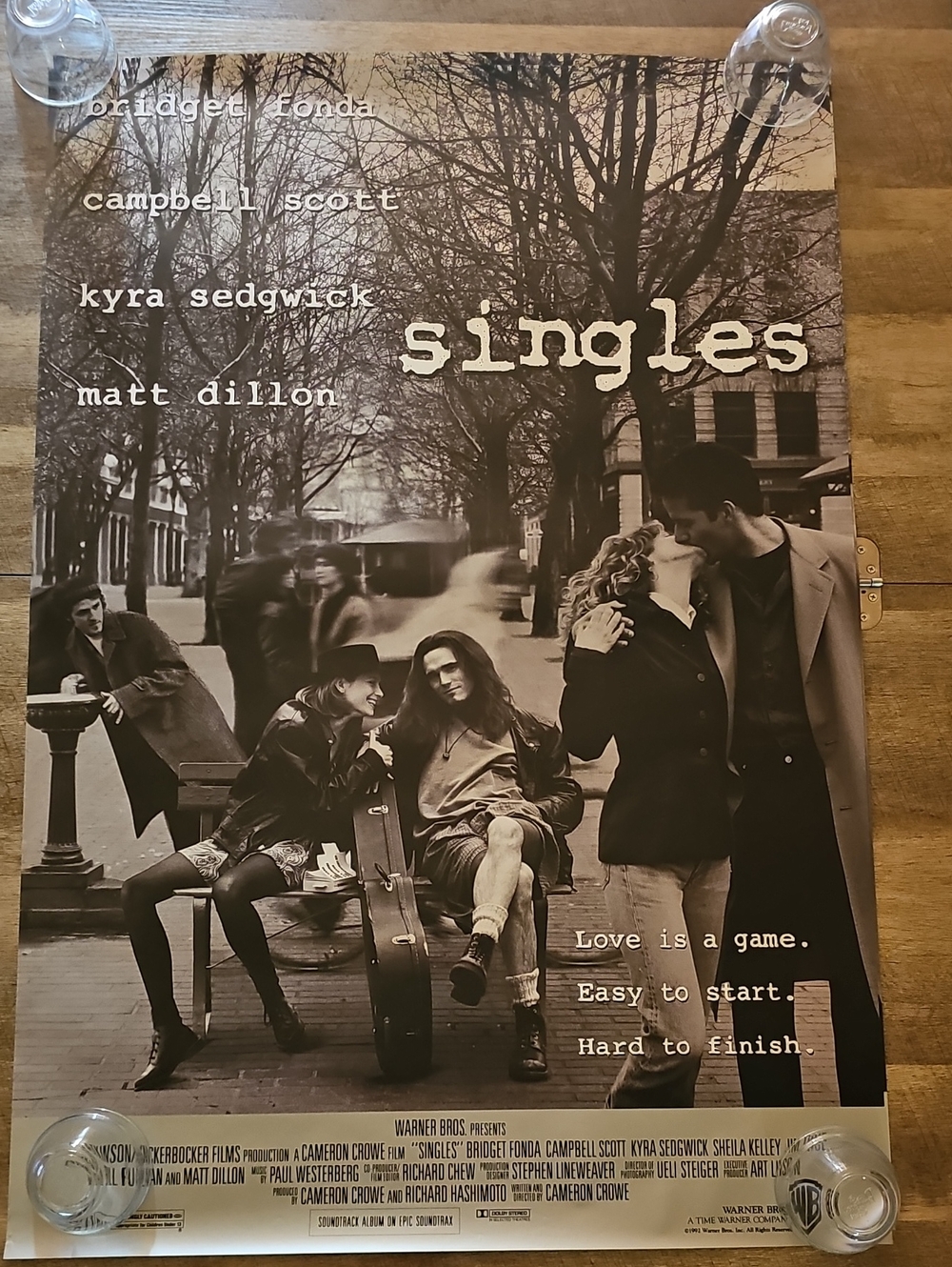 Original 1992 Singles VHS Promo Poster 27.5x40 Vintage Video Store